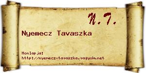 Nyemecz Tavaszka névjegykártya